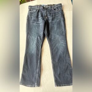 Old Navy Jeans‎ Dark Wash Straight Leg Jeans Mens Elastic Waist Size 44x34 NEW